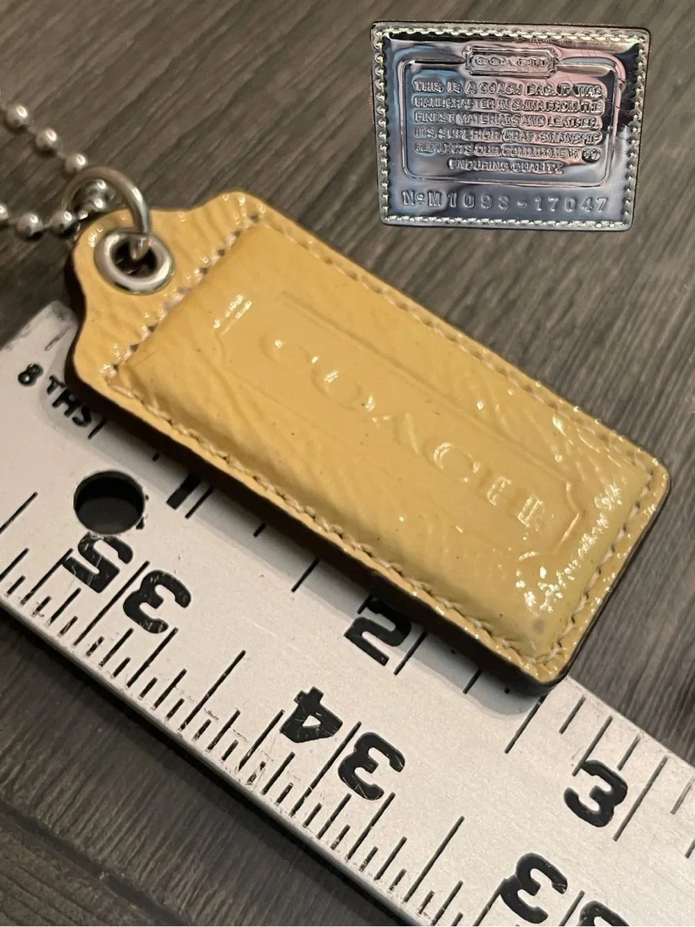 Coach Poppy Sig Satin Lurex Hippie Bag Pale Yellow & Silver-tone Metal Hangtags
